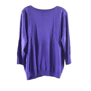Lane Bryant Purple Women's Knit Cardigan Sweater Embellished 18/20 044